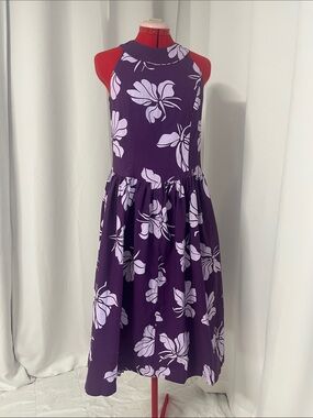 Sig Zane Purple Ginger Halter Midi Dress
